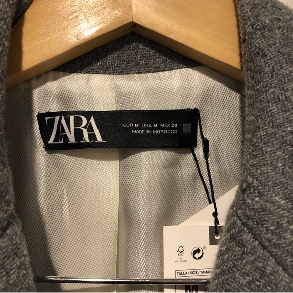 Zara Grey Wool Tailored Frock Coat - Picture 5 of 8